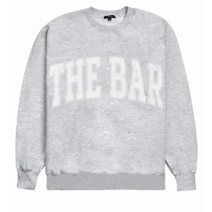THE BAR VARSITY SWEATSHIRT LT HEATHER GREY